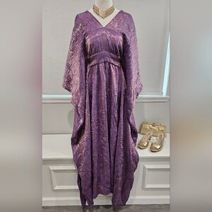 Lauren Of Palm Springs Elizabeth Taylor Purple Caftan, Color Shift, Adjustable